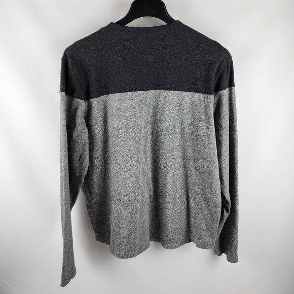Lucky Brand Pullover Mens XL Gray Henley L/S Shirt - Picture 2 of 7